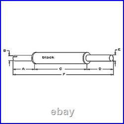 187553M92 Muffler For Massey Ferguson Tractor 88 Super 90 85 Industrial 90