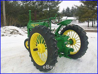 1935 Unstyled John Deere A Tractor NO RESERVE Factory Round Spokes New Tires
