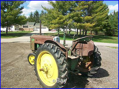 1941 John Deere H Antique Tractor NO RESERVE Original FENDERS