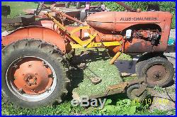 1946 ALLIS CHALMERS C tractor C37558 with a 5 ft wood mower