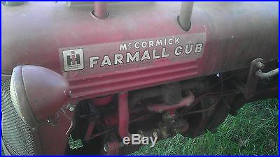 1948 McCormick Farmall Cub Tractor and listed attachments