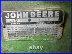 1959 John Deere 330 Antique 2WD 24 HP 4-Speed Manual Plow Cultivator