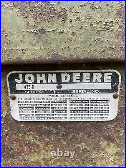 1960 John Deere 435D diesel tractor. 1.7 liter 2-cycle Detroit diesel