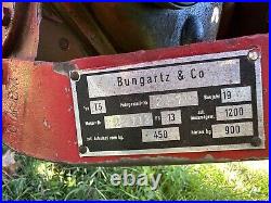 1963 Rare Find Estate Bungartz 1 Cyl Diesel Tractor With Factory Tiller