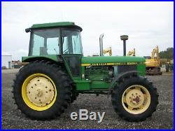 1983 John Deere 2950 Tractor, 4WD, C/H/A, 16spd, 2 rear remotes, showing 5196hrs
