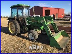 1986 1640 62Hp 2WD John Deere Tractor Withcab A/C/Front end Loader