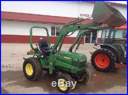 1986 JOHN DEERE 755 MFWD COMPACT TRACTOR WITH LOADER 2486 HOURS HYDRO