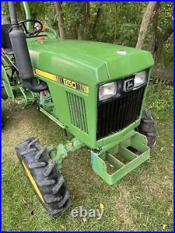 1988 John Deere 850 Diesel Tractor 4x4 25HP Gear Drive 3PT Hitch 1129 Hours