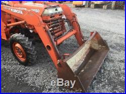 1991 Kubota L2650 4x4 Diesel Compact Tractor with Loader & Bushing Mower