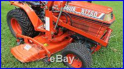 1993 Kubota B1750 4x4 Compact Tractor Loader & Belly Mower 1410 Hours Hydro