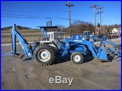 1996 Ford 3415, 2 Post ROPS with Canopy, New Holland 7309 Loader With Grapple