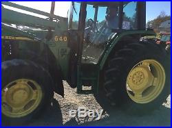 1997 John Deere 6300 4wd tractor with cab & 640 loader, bucket AC heat, 3 pt, PTO