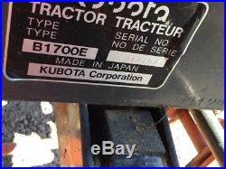 1997 Kubota B1700 Diesel Compact Tractor with Belly Mower