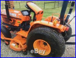 1997 Kubota B2150 4x4 Hydro Compact Tractor with 60 Belly Mower Only 1300 Hours