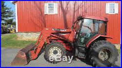 1998 CASE INTERNATIONAL CX80 4X4 UTILITY TRACTOR With CAB & LOADER HEAT A/C 80 HP