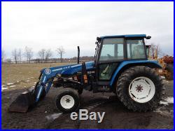 1998 New Holland 4835 Tractor, Cab/Heat/Air, Bush Hog 2426QT Loader, 2,830 Hrs
