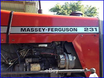 1998 massey furgeson 231 diesel tractor NO RESERVE great shape, canopy rear hyd