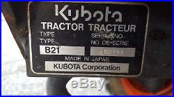 1999 Kubota B21 Tractor/Loader/Backhoe