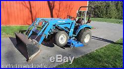 1999 NEW HOLLAND TC29D 4X4 COMPACT TRACTOR With LOADER & BELLY MOWER HYDROSTATIC