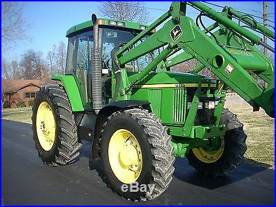 1 OWNER 2000 JOHN DEERE 7410 CAB+LOADER+4X4 WITH 5100HRS- MINT CONDITION
