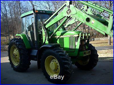 1 OWNER 2000 JOHN DEERE 7410 CAB+LOADER+4X4 WITH 5100HRS- MINT CONDITION