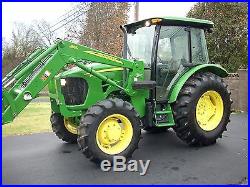 1 OWNER- 2012 JOHN DEERE 5093 E LIMITED CAB+LOADER+4X4 WITH 640 HOURS- MINT COND