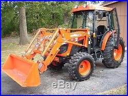 1 OWNER KIOTI DK55 CAB+LOADER+4X4 WITH 469HRS-TURBOCHARGED! MINT CONDITION