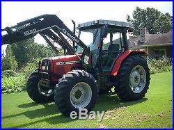 1 OWNER MASSEY FERGUSON 492 CAB TRACTOR 4X4 +LOADER+ VERY NICE