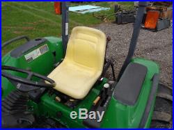 2000 John Deere 4700 Tractor, 4WD, Hydro, JD460 Loader, 72in Belly Mower, 765Hrs