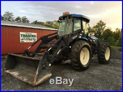 2000 New Holland TV140 4x4 BI-Directional Farm Tractor Cab with Loader 3PT & PTO