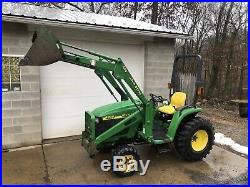2001 JOHN DEERE 4200 DIESEL TRACTOR 4WD FRONT LOADER 420 MID 26HP Local Pick PA