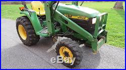2001 JOHN DEERE 4400 4X4 COMPACT TRACTOR With LOADER 35HP DIESEL SYNCH REVERSER