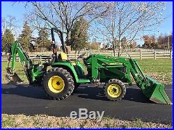 2001 John Deere 4300 Tractor 430 Loader Woods 7500 Backhoe