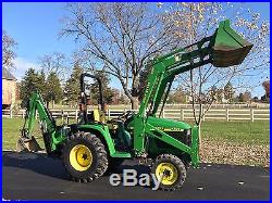 2001 John Deere 4300 Tractor 430 Loader Woods 7500 Backhoe
