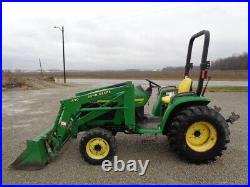 2001 John Deere 4300 Tractor, 4WD, JD 430 Front Loader with JD QA, Hydro, 632 Hrs