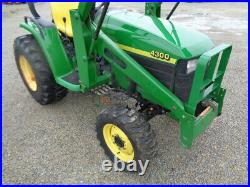 2001 John Deere 4300 Tractor, 4WD, JD 430 Front Loader with JD QA, Hydro, 632 Hrs