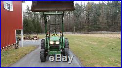 2001 John Deere 4500 4x4 Compact Tractor Loader Backhoe 39hp Diesel Power Revers