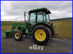 2001 John Deere 5420 Ag Utility Farm Tractor Diesel Engine 541 Loader 81 HP 4x4