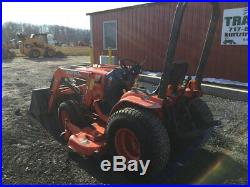2001 Kubota B2400 4x4 Hydro Compact Tractor with Loader & Mower Only 900Hrs