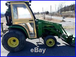 2002 John Deere 4210 cab tractor loader 27hp Yanmar diesel 4x4 HST used 1665 hr
