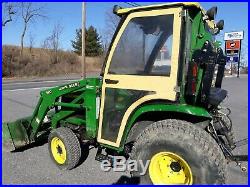 2002 John Deere 4210 cab tractor loader 27hp Yanmar diesel 4x4 HST used 1665 hr
