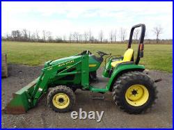 2002 John Deere 4310 Tractor, 4WD, Hydro, JD 420 Front Loader, 1 Rear Remote