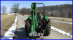 2002 John Deere 4600 4x4 tractor with loader and backhoe. 43 HP