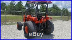2002 Kubota M4900 4x4 Diesel Tractor ROPS Sun Roof Aux Hyd 3pth 4434 Hours 54hp