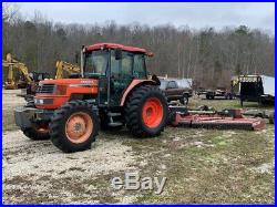 2002 Kubota M9000 4WD Diesel Tractor Utility Ag with 2615 Bushhog 15ft Batwing