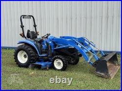 2002 New Holland TC29D Tractor with Loader and Belly Mower