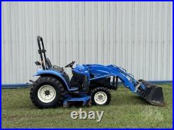 2002 New Holland TC29D Tractor with Loader and Belly Mower
