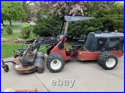 2002 Power Trac 1845 Slope Tractor 49HP Duetz 4x4 72 Mower Clam Bucket Forks