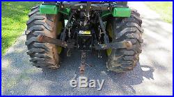 2003 JOHN DEERE 4110 4X4 COMPACT UTILITY TRACTOR With LOADER & BELLY MOWER HYDRO