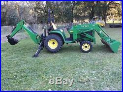2004 JOHN DEERE 4410 4WD HYDROSTATIC TRACTOR With LOADER AND BACKHOE 35HP DIESEL